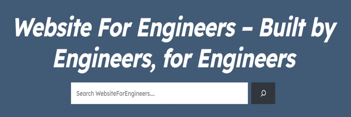 Website for Engineers Website for Engineers